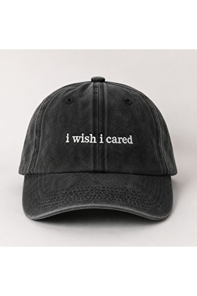 WeavedCo "I Wish I Cared" Written Vintage Washed Cap Hat