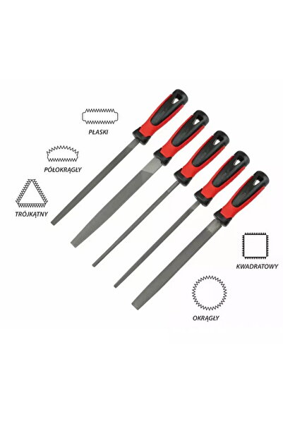 DEDRA EXIM Metal file Top Bottom Set 200mm, 5 pcs.