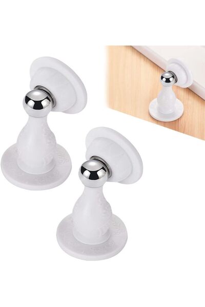 Arabest 2 Packs Magnetic Door Stoppers,Drill-Free Stainless Steel Door Clips,...