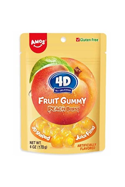 Amos 4D Fruit Gummy Juicy Burst Peach 65 g