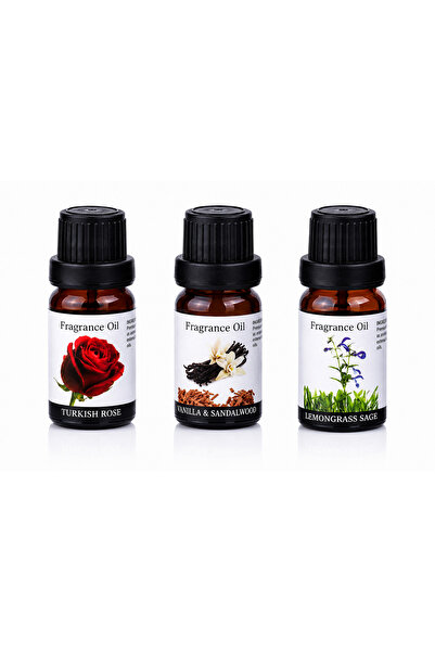 HOME AURAA Fragrance Oil 3 Pcs Set : Rose-Vanilla-Lemon grass I Elegant Aroma...