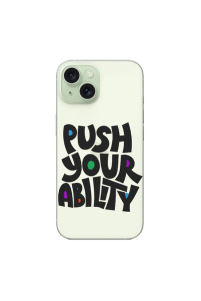 Other Apple iPhone 15 Plus Push Your Ability Transparent Silicone TPU Θήκη