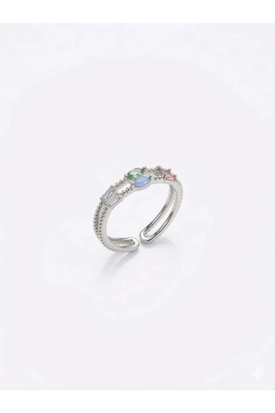 Marsilyan Nvdn- Ieg - Double Row Colorful Stone Ring Iegrs-Nvdn1
