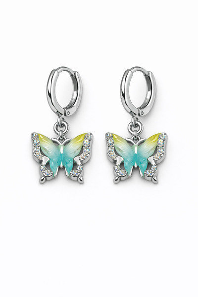 MakeWell Mixed Figure Silver Color Cute Dangle Earrings