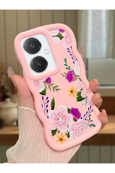 Hontinga Vivo Y27 Compatible Case Camera Protector Pink Silicone Couple Phone...