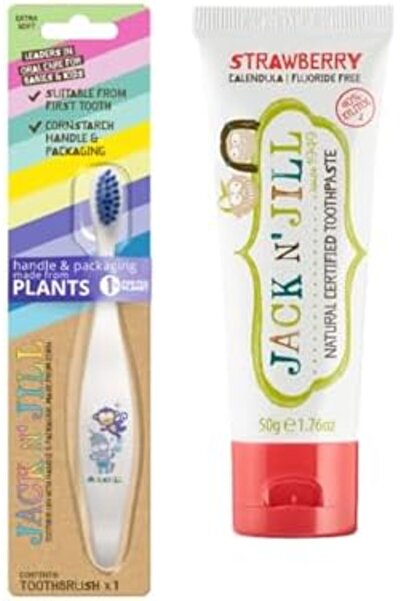 Yıldızan Terra Organik N' Jıll N Jill Natural Baby Toothbrush Set (&Monkey To...