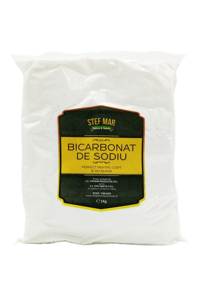 Stef Mar Bicarbonat de Sodiu pur alimentar "Baking soda", 1kg