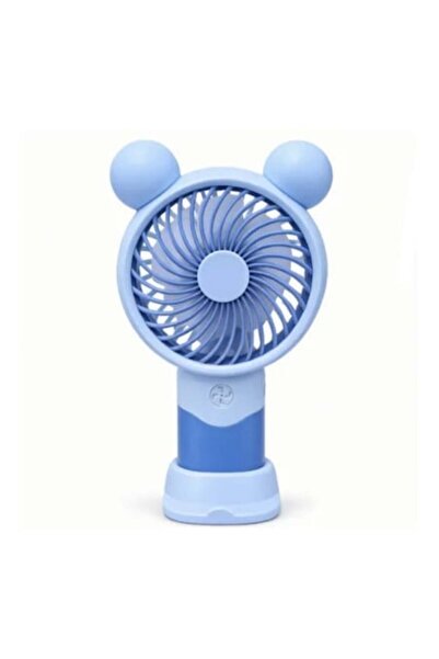 MASHASHOP Mini ventilator, portabil, cu suport, USB, albastru, 15 cm