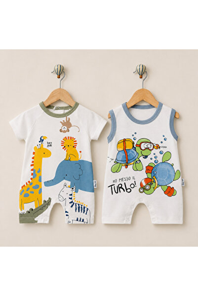 Ozz Baby New Born Baby Boy Summer 2-Piece Jumpsuit Set (3 Months /6 Months /9...
