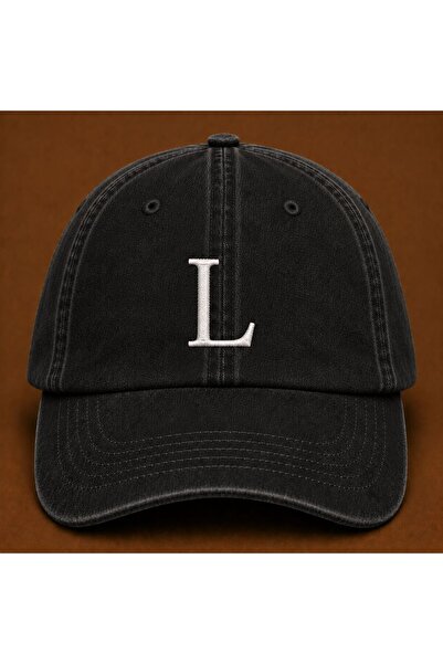 WeavedCo Letter "L" Special Design for Names Embroidered Vintage Washed Baseb...