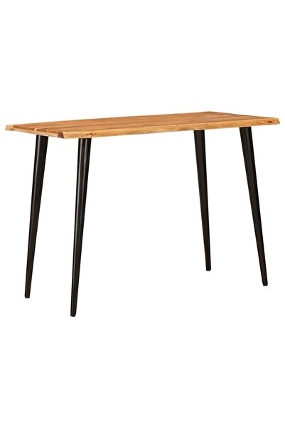 vidaxl Mese de sufragerie Maro și negru 110 x 55 x 78 cm