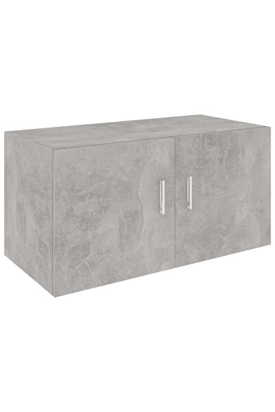 vidaxl Dulap montat pe perete, gri beton, 80x39x40 cm, lemn prelucrat
