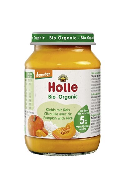 Holle Pumpkin and rice puree for children, gluten-free, +5 months organic, 190g