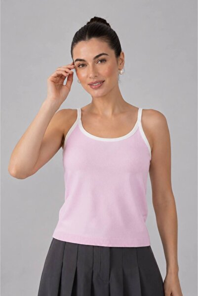 Noi Belis Strappy Soft Textured Knitwear Blouse Ss26Bz0170