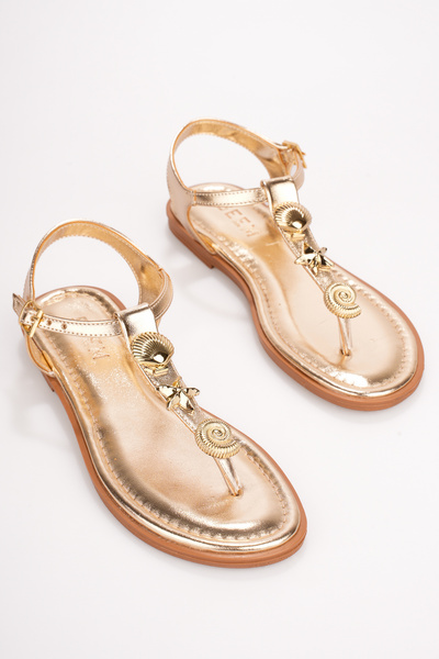 SEEM Ariel Sea Shell Women's Gold Sandals
