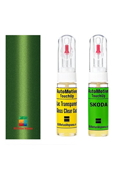 YLKRS AUTOMOTIVE Kit retus vopsea touch-up Skoda Fabia SKO9585 (Rallye Gruen)...