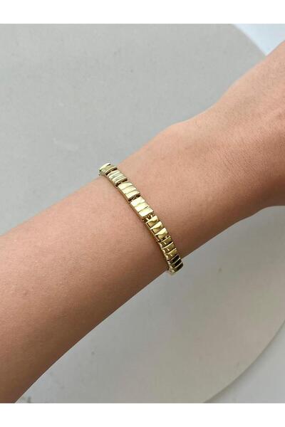 Charmist Çelik üzeri altın kaplama özel seri minimal gold bileklik