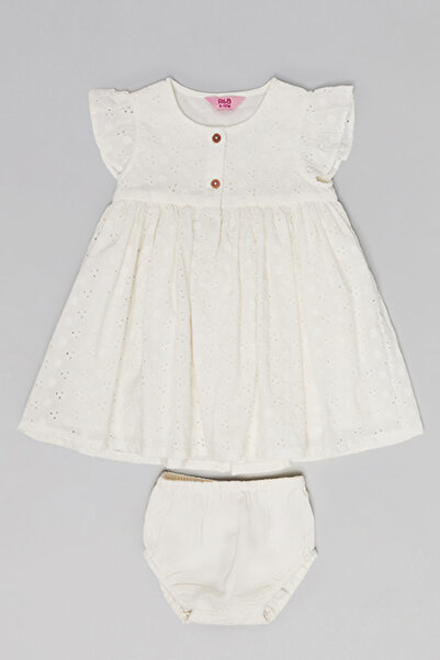 R&B Schiffli Fit & Flare Dress with Bloomers