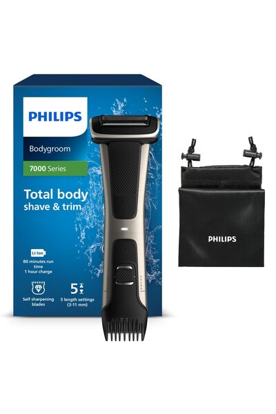 Philips BG7025/15 Entegre tarak aparatlı Bodygroom Serisi 7000 (3 ila 11 mm)