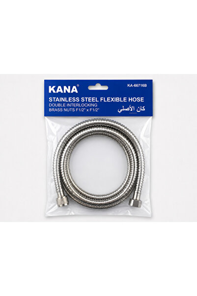 Gernic KANA Stainless Steel Flexible Shower Hose – Double Interlocking Brass ...