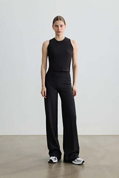 BE BLUE Black Straight Leggings