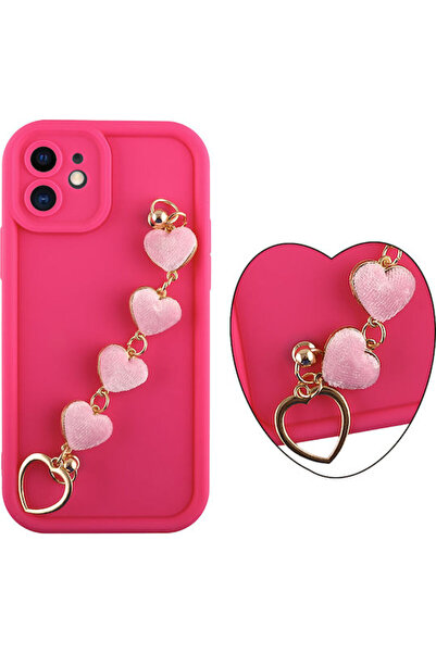 Other Volte-Tel Hearts Πίσω Θήκη Σιλικόνης με Λουράκι Ροζ (iPhone 11) Κωδικός...