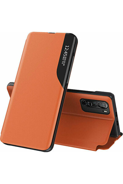 Hurtel Θήκη View Book από Συνθετικό Δέρμα / Πλαστικό Πορτοκαλί (Poco F3 / Mi ...