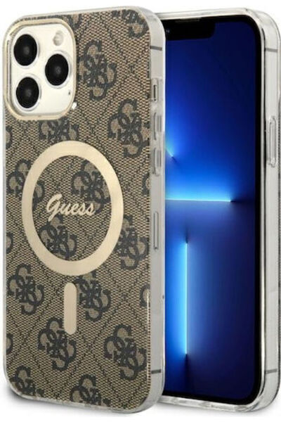 Guess Magsafe Πίσω Κάλυμμα Πλαστικό / Σιλικόνης Καφέ (iPhone 13 Pro Max) Κωδι...