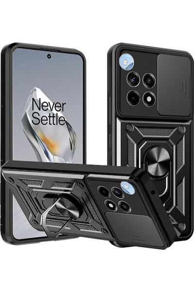 Techsuit Camshield Back Cover Silicone / Plastic Black (OnePlus 12R)