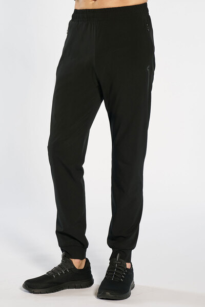bilcee Men's Jogger Woven Black Sweatpants 4870