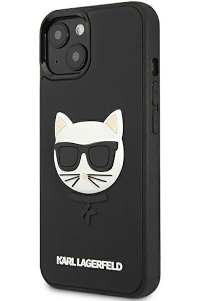 Karl Lagerfeld 3D Καουτσούκ Τσουπέτ Πίσω Κάλυμμα Πλαστικό Μαύρο (iPhone 13 mi...