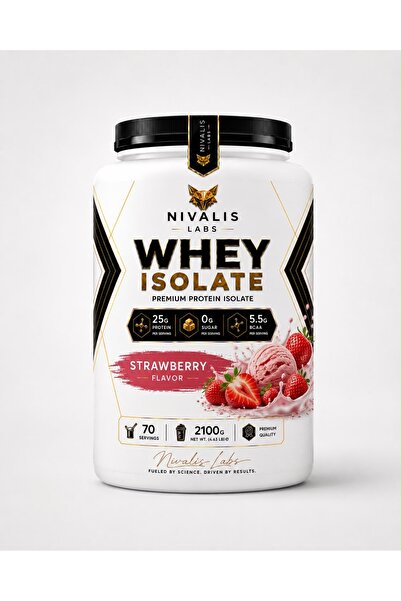 NIVALIS LABS Whey Isolate Premium Protein Isolate Çilek Aromalı 2100g 70 Servis