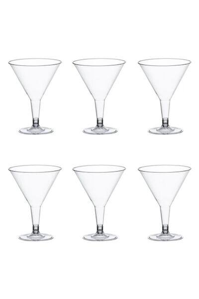 OEM Set de pahare de Martini din plastic transparent, reutilizabile, 215ml - ...