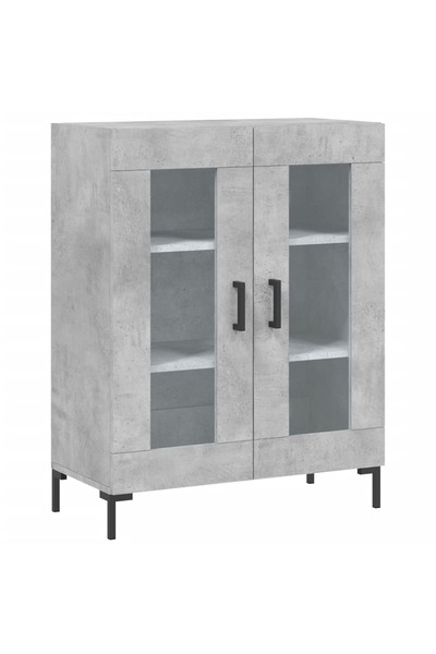 vidaxl Dulap, gri beton, 69,5x34x90 cm, lemn compozit