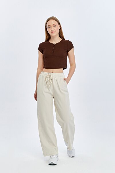 Çarli Women's canvas pants 4760 stone