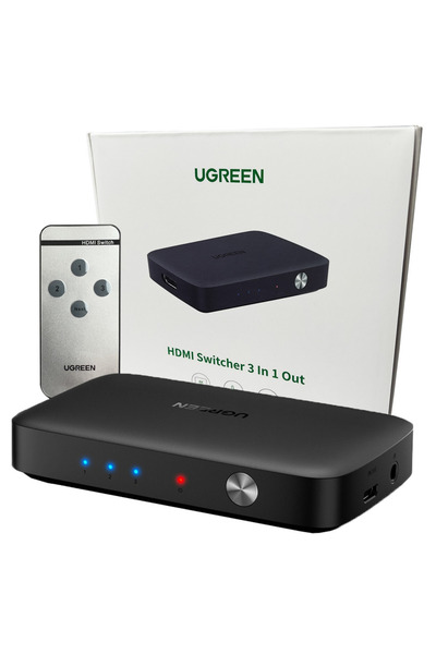 Ugreen Comutator KVM HDMI pentru monitor PC 3 intrări 4K