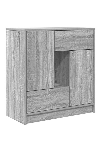 vidaxl Bufetă cu sertare și uși Gri Sonoma 70,5x34x74,5 cm