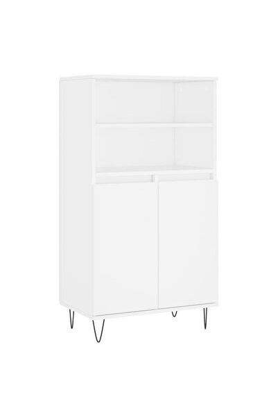 vidaxl High sideboard, white, 60x36x110 cm, processed wood