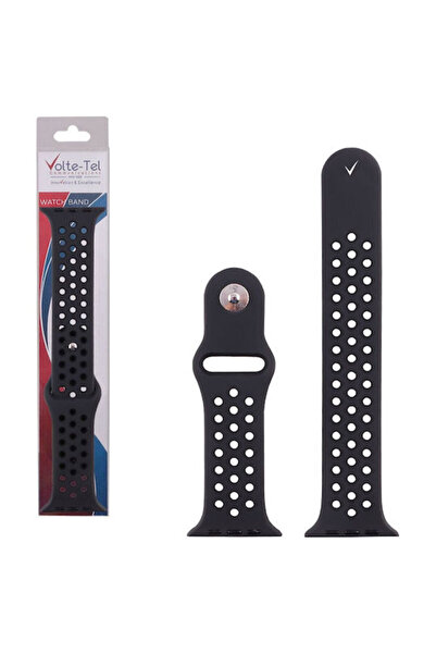 Other Λουράκι Volte-Tel Σιλικόνης με Πείρο Μαύρο (για Apple Watch 38/40/41/42mm)