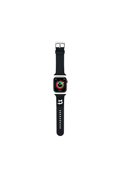 Karl Lagerfeld Choupette Heads Λουράκι Σιλικόνης Μαύρο (Apple Watch 38/40/41)