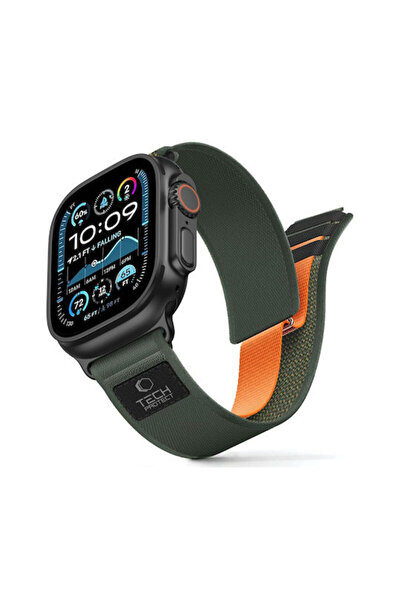 Tech-Protect Υφασμάτινο Λουράκι Πράσινο (Apple Watch 8 / 9 / 10 / 11 / Se / U...