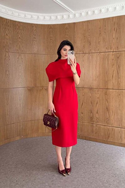 Noi Belis Bolero Detailed Midi Length Woven Dress Ss26El0039