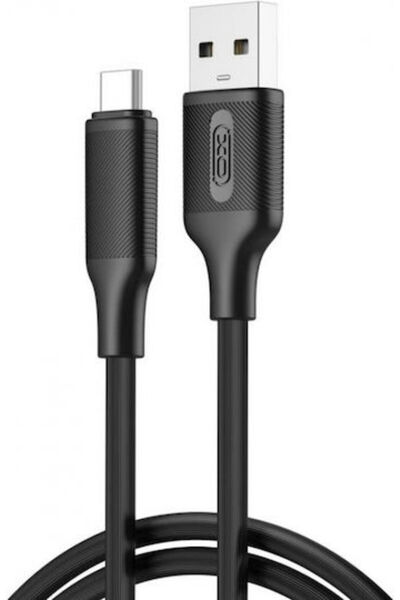 Xo NB265 Καλώδιο USB 2.0 USB-C Αρσενικό - USB-A Μαύρο 1μ 16.005.0325