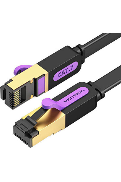 Vention Επίπεδο Καλώδιο Ethernet Κατηγορίας 7 (10Gbps) 5μ Μαύρο Κωδικός: ICABJ