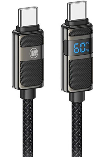 OEM Καλώδιο USB 2.0 Υψηλής Ισχύος USB-C αρσενικό - USB-C 60W Μαύρο 1.2μ