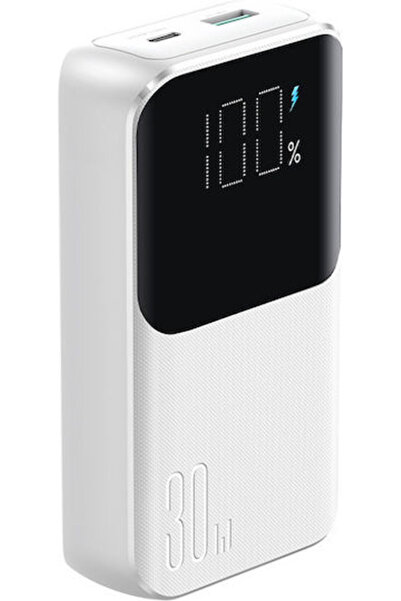 Joyroom Power Bank 10000mAh 30W με θύρα USB-A και θύρα USB-C Λευκό