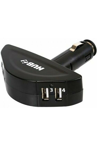 Lampa Φορτιστής Αυτοκινήτου Hub-2 3.1A με Θύρες: 4xUSB Μαύρο Χρώμα Κωδικός: L...