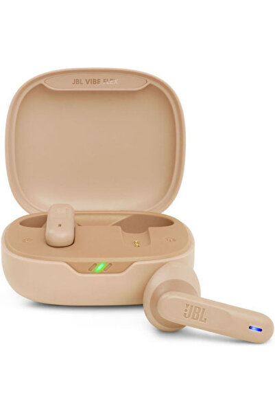 JBL Vibe Flex Ενδοωτικά Ακουστικά Bluetooth Handsfree με Θήκη Φόρτισης Μπεζ
