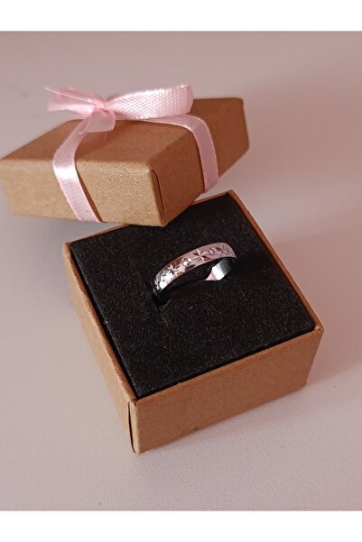 Silver Plated stainless steel engraved ring