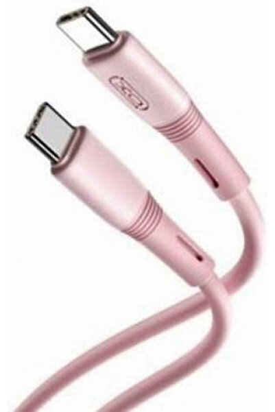 Xo NB-Q226B Καλώδιο USB 2.0 USB-C Αρσενικό - USB-C 60W PD Ροζ 1μ 16.005.0250